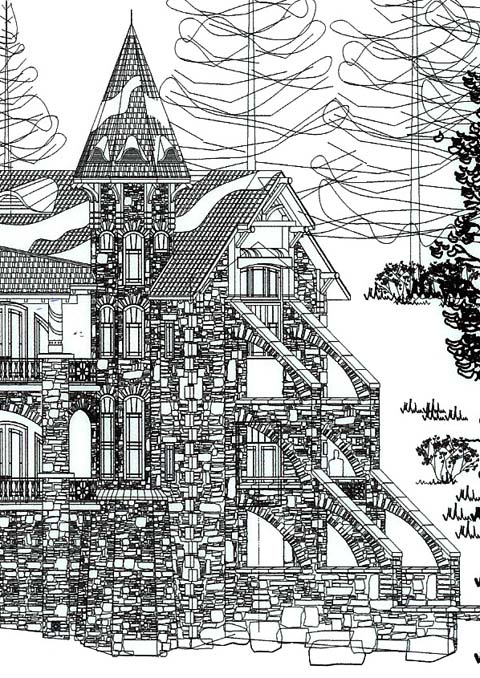 custom home architects That Architect at work on a portion of one of their castle designs.  (C)Copyright 2004-2010 That Architect, All Rights Reserved Worldwide.