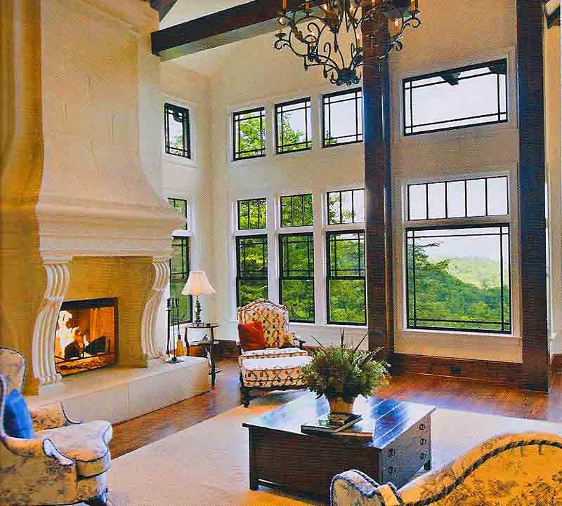 View from the Hearth Room off to the left. Big windows for big views.