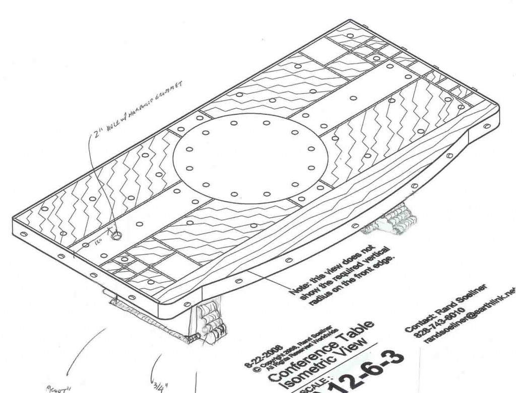 (C)Copyright 2007-9 That Architect, All Rights Reserved Worldwide.  Custom Appalachian Conference Table Designed by That Architect Architect