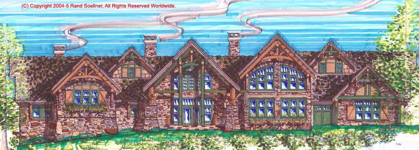 (C)Copyright 2004-9 That Architect, All Rights Reserved.  Big Bear Lodge Designed by That Architect Architect.  Granite boulders and stonework reminiscent of historic German pioneer rockwork at Fredericksburg.