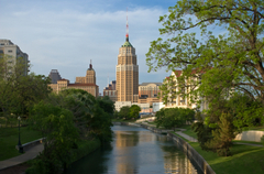 Riverwalk downtown San Antonio: an urban river.