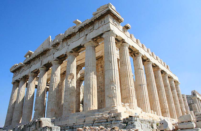 Ancient Greek architects Iktinos and Kallikrates collaborated with sculptor Phidias from 447BC through 431 BC to design and build one of the most famouse architectural masterpieces: The Parthenon (Athena's Temple) at the Acropolis in Greece.