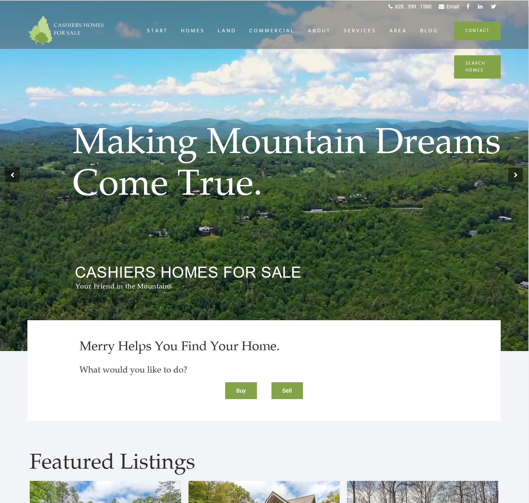 cashiers homes for sale
